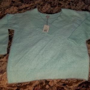 A NEW DAY MINT GREEN FUZZY SPRING SWEATER XXL NWT